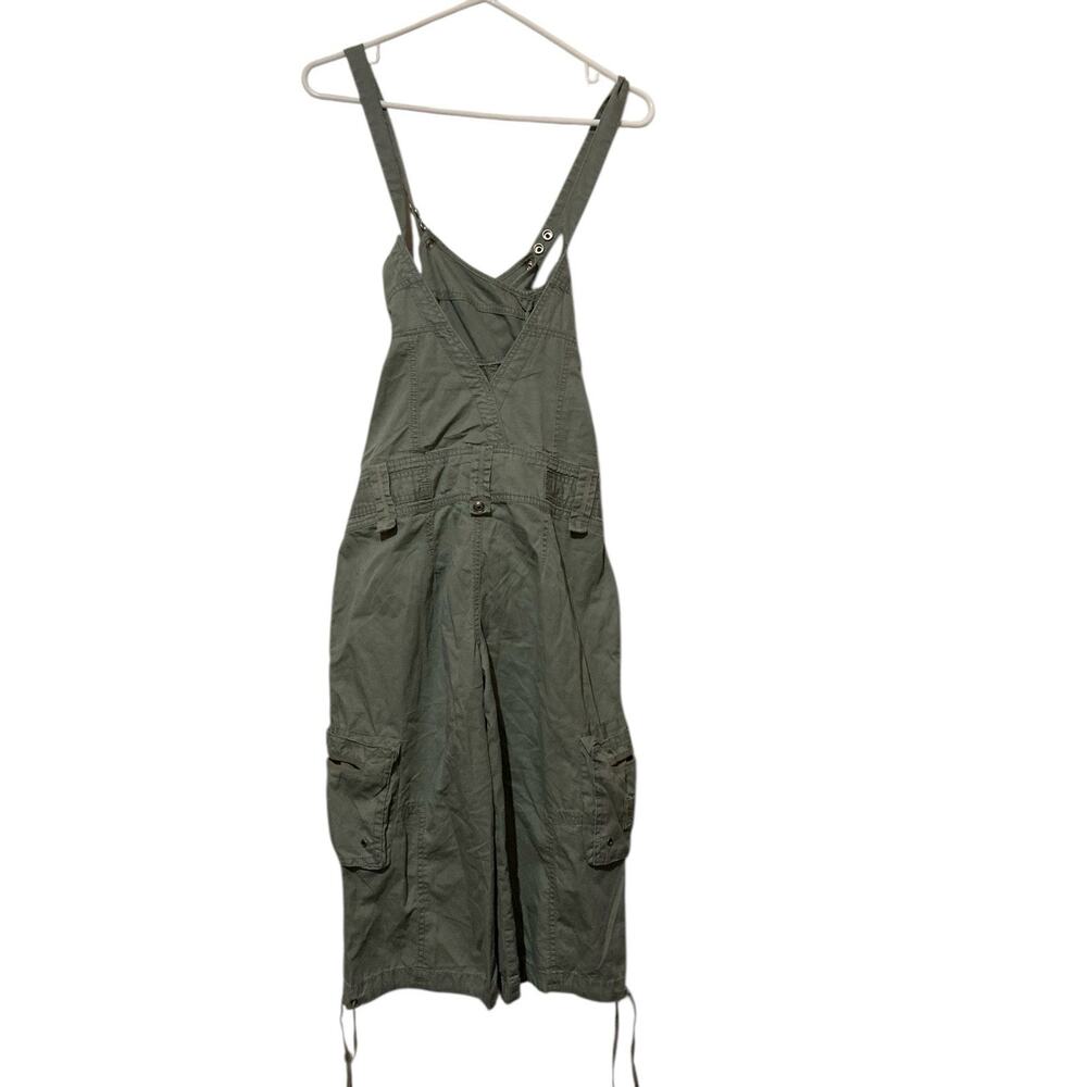 No Boundaries Junior's Size 3‎ Army Green Bib Overalls Cargo Shorts